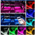 Luces Led Interior Auto Rgb 4 Tiras