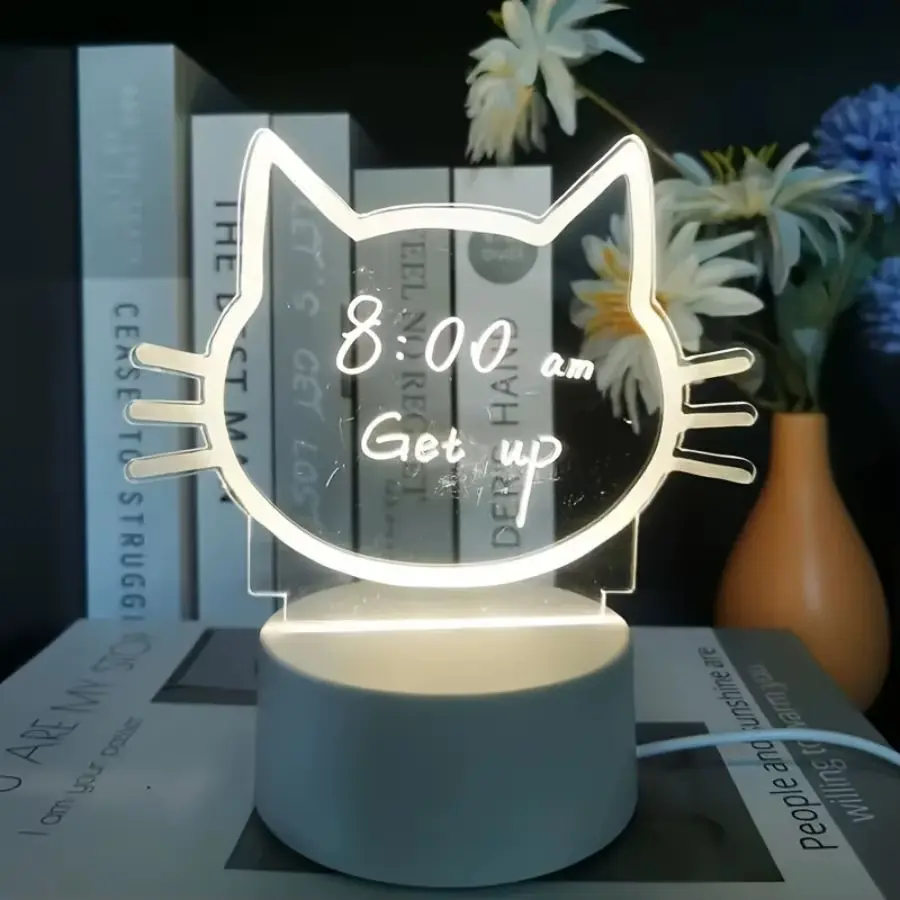 216148.png Lampara gato Tablero Led Acrílic Mensaje - Imagen 1