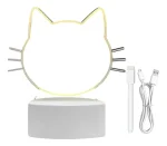 Lampara gato Tablero Led Acrílic Mensaje - Imagen 8