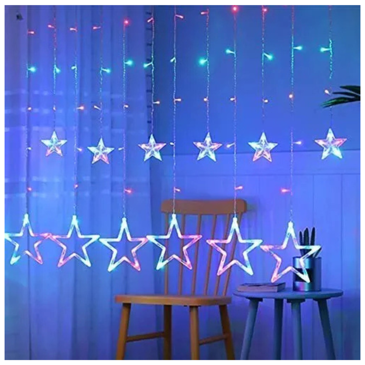 104455.png Guirnalda de Estrellas Multicolor de 3 M - Imagen 1