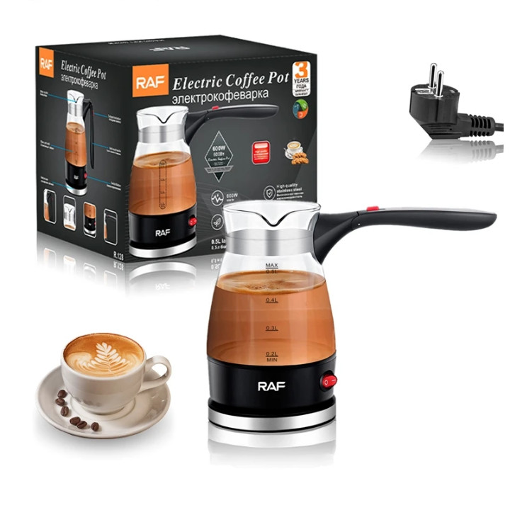128164.png Cafetera Eléctrica Turca de Vidrio 500ml - Imagen 1