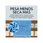 Pack 2 Toallas Microfibra Suede Azul - Imagen 6