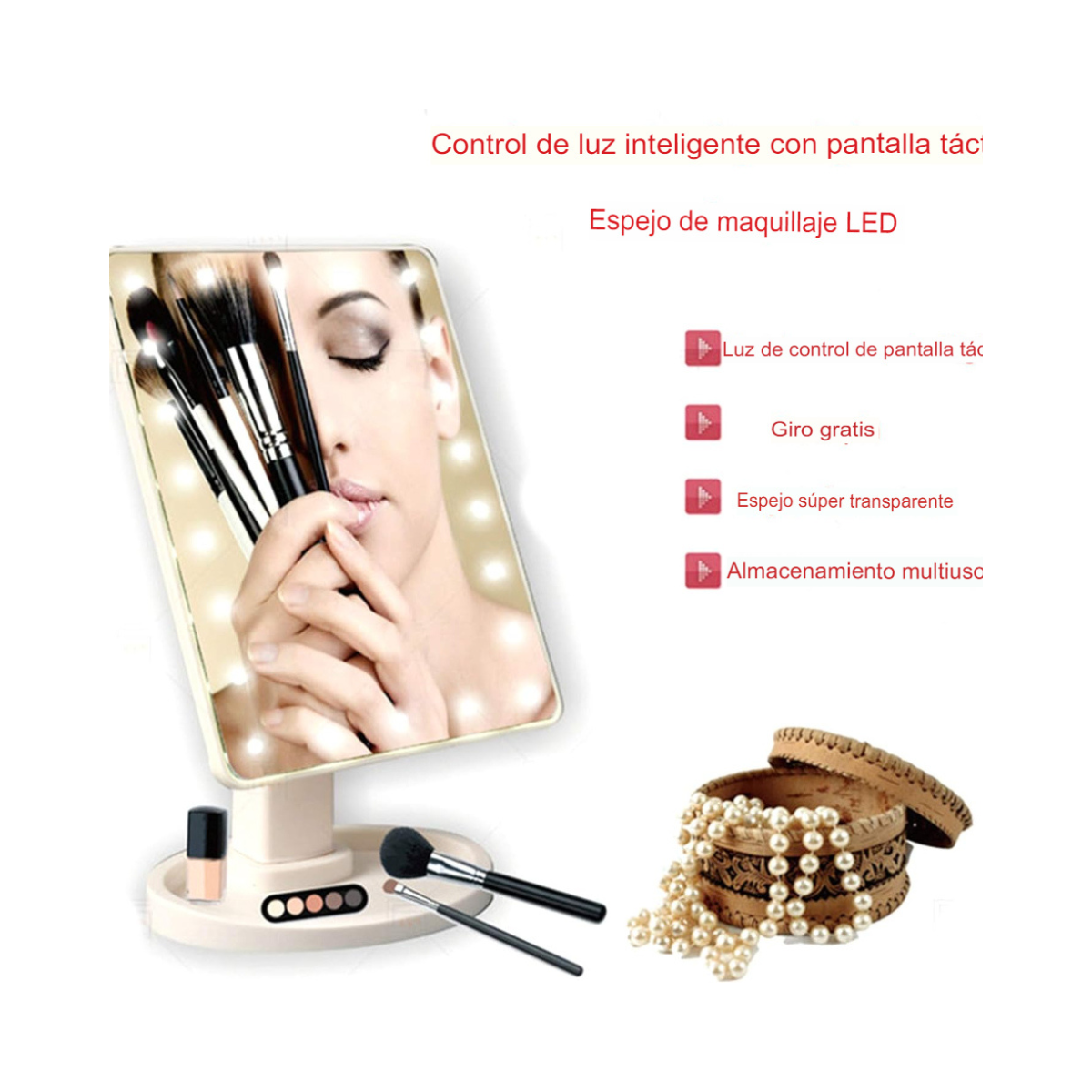 19164-1.png Espejo de Maquillaje 360° con 22 luces - Imagen 1