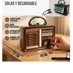 Radio solar recargable bluetooth