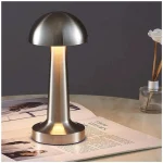 Lámpara Led Mesa Mushroom Gris 9x23 cm