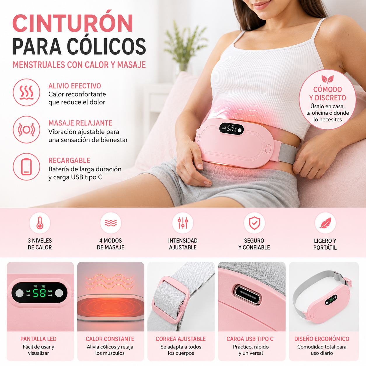 210976.png Cinturon Dolor Menstrual Termico Masajes - Imagen 1