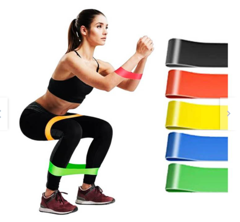 21230.png Set 5 Bandas Elásticas Fitness De Resist - Imagen 1